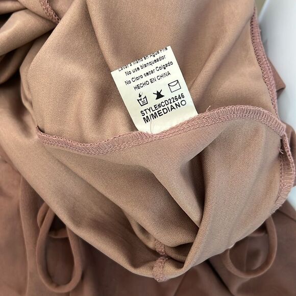 Windsor Dress Gown Purple Mauve Size Medium Spaghetti Strap Tie Backless Maxi - Picture 12 of 16